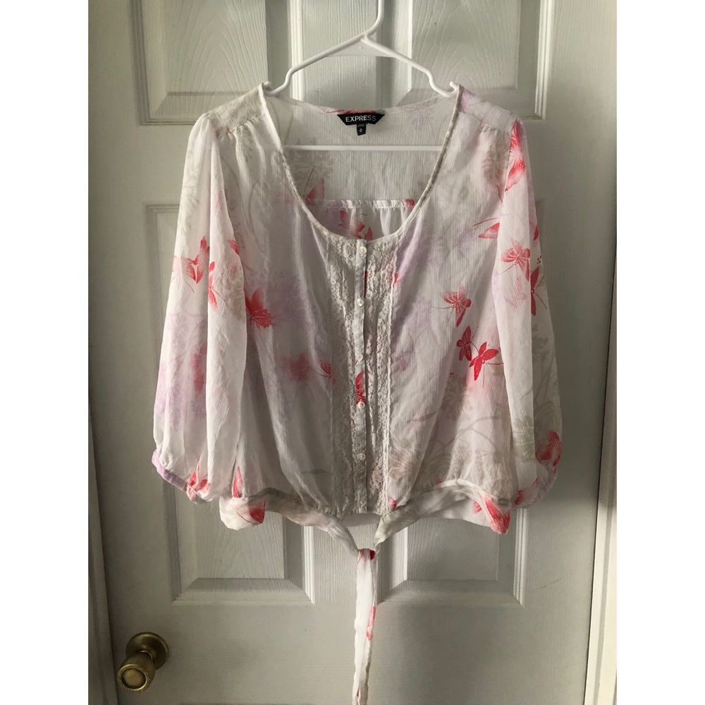 Express Tie Front Crop Top